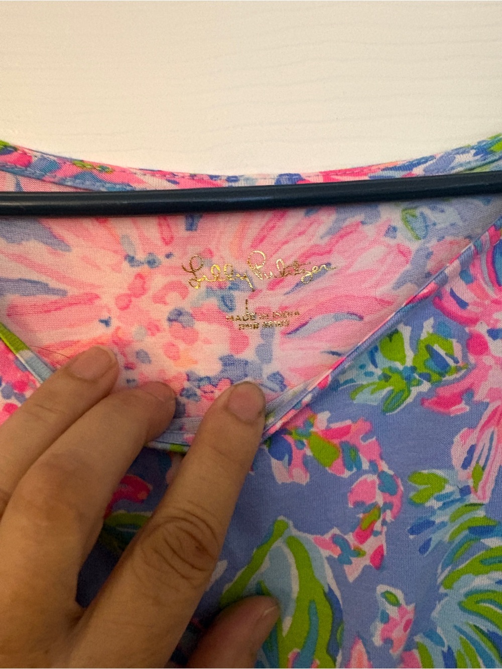 Lilly Pulitzer Geanna Short Sleeve Sunrise Bay Blue Peri Dress - Picture 2 of 3